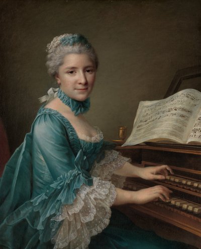 チャールズ・サイモン・ファーヴァル夫人と言われる女性の肖像画、1757。 作： Francois Hubert Drouais