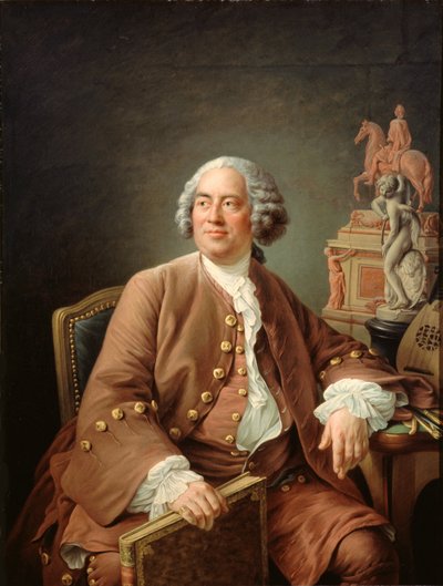 建築家エドメ ブシャールドン 1698-1762 の肖像。 作： Francois Hubert Drouais