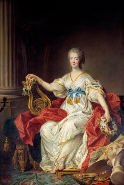 ジャンヌ（ベク）・デュ・バリー伯爵夫人の肖像 作： Francois Hubert Drouais
