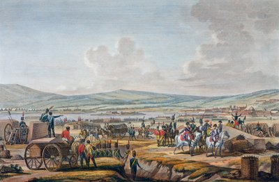 1807 年 5 月 9 日、ルフェーブル元帥が率いるダンツィヒの包囲戦を訪れるナポレオン 作： Francois Jacques Dequevauviller