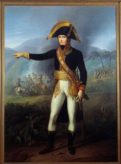 シャルル・ルクレール将軍（1772-1802）の足元の肖像 フランソワ・ジョセフ・キンソン（1771-1839）の絵画 19世紀 マルメゾン、シャトー美術館蔵 作： Francois Josephe Kinson