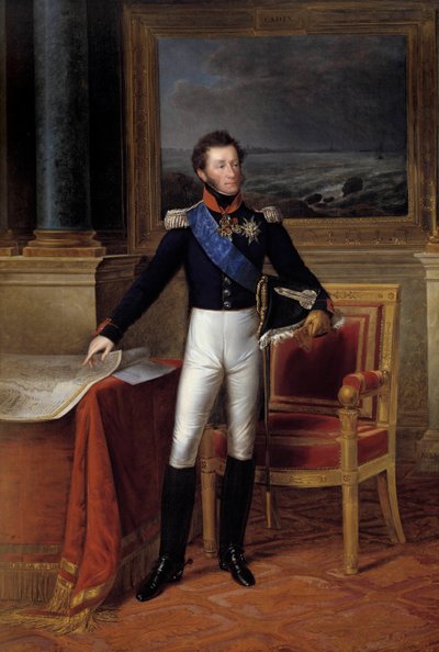 アングレーム公ルイ・アントワーヌ・ダルトワ（1775-1844）スペイン軍大将の足元の肖像 フランソワ・ジョセフ・キンソン（キンソン）（1771-1839）による絵画 1825年 Sun.2,75x1,8 m 作： Francois Josephe Kinson