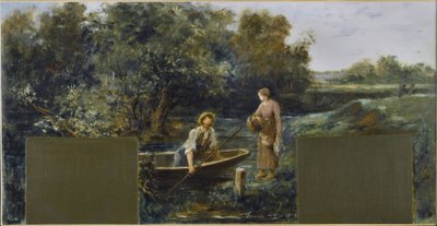 ノジェン＝シュル＝マルヌ市庁舎のスケッチ：水辺のイディル 作： Francois Lafon