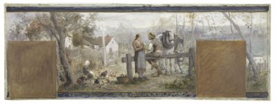 パンタン市庁舎のスケッチ：レ・フィアンサイユ 作： Francois Lafon