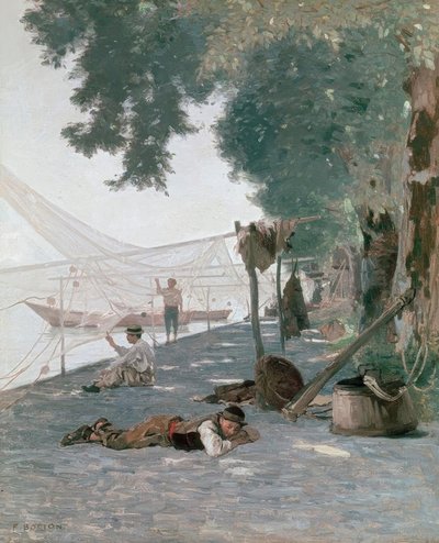 網と漁師 作： Francois Louis David Bocion