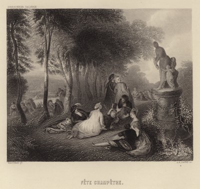 フィールドパーティー 作： Francois Louis Joseph Watteau