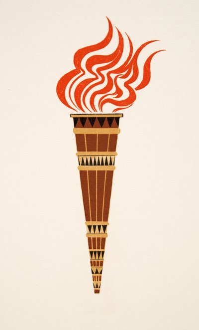 AeschylusによるProméthéeEnchaînéの炎のトーチ、パブ。 1941（ステンシルプリント） 作： Francois Louis Schmied