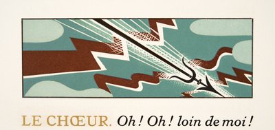 AeschylusによるProméthéeEnchaînéのグラフィックイラスト、パブ。 1941（ステンシルプリント） 作： Francois Louis Schmied