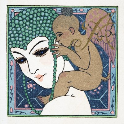 コメディキャラクターからの手紙A、パブ。 1922（ステンシルを印刷） 作： Francois Louis Schmied