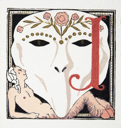 パブのPersonages de Comedieからの手紙J。 1922（ステンシルを印刷） 作： Francois Louis Schmied