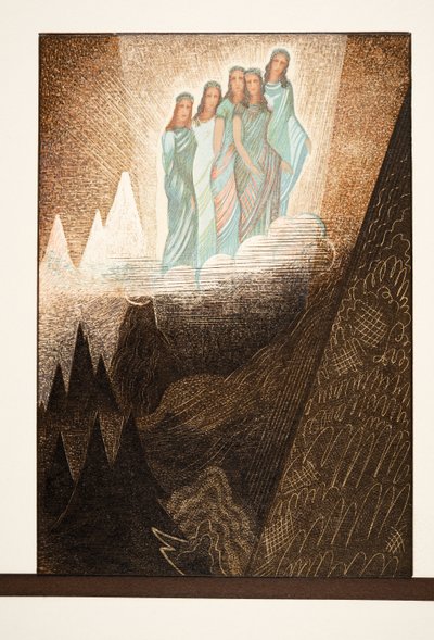 Oceanides、AeschylusによるProméthéeEnchaînéのイラスト、パブ。 1941（ステンシルプリント） 作： Francois Louis Schmied