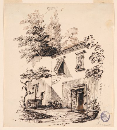 家の中庭 作： Francois Marius Granet