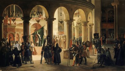 アスカロンのトロフィー、聖墳墓教会のゴデフロワドブイヨン 作： Francois Marius Granet