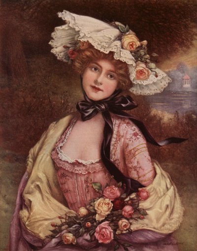すべてのバラの色合いの彼女の唇 (色リソ) 作： Francois Martin Kavel