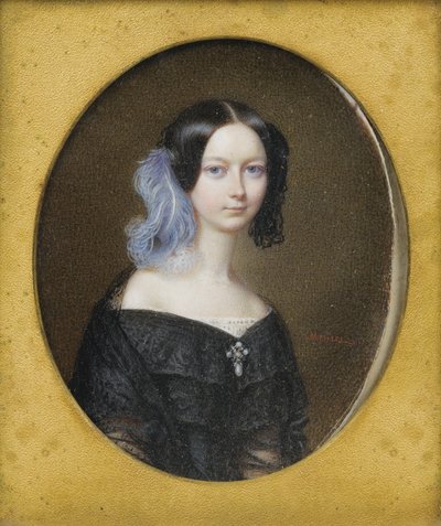 メクレンブルク＝シュヴェリーンのヘレン公爵1814-1858、後にオルレアン公爵、1835年頃 作： Francois Meuret