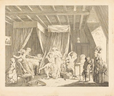 モードでの労働者の台頭 作： Francois Nicolas Barthelemy Dequevauviller after Nicolas Lavreince