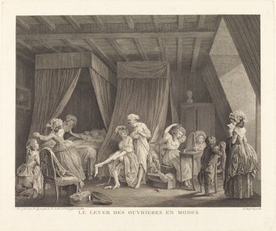 モードでの労働者の台頭 作： Francois Nicolas Barthelemy Dequevauviller after Nicolas Lavreince