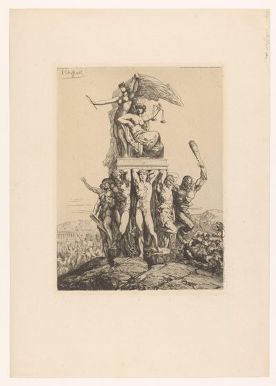 Justitia and the Truth の寓意表現 Le Triomphe de la Justice et de la Verité 作： Francois Nicolas Chifflart