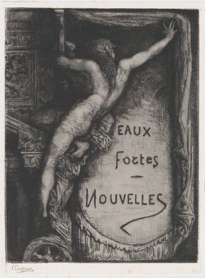 Eaux Fortes Nouvelles の表紙、19 世紀後半。 作： Francois Nicolas Chifflart