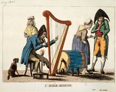 フランソワ・ニコラ・マルティネによる現代のオシアンの風刺画 作： Francois Nicolas Martinet