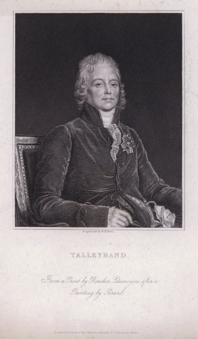 Charles Maurice de Talleyrand-Perigord（フランスの政治家、外交官）（エングレービング 作： Francois Pascal Simon (after) Gerard