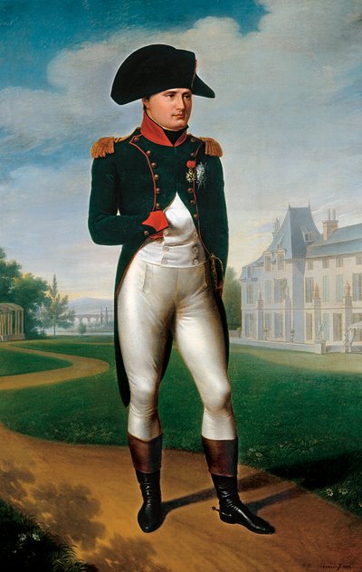 マルメゾンでの領事に扮したナポレオン・ボナパルトの肖像。1804年 (絵画) 作： Francois Pascal Simon (attr. to) Gerard