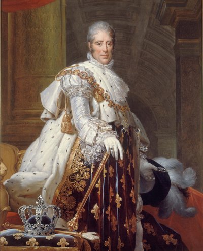 神聖な衣装を着たシャルル10世の肖像 1825年頃 油彩・カンヴァス 作： Francois Pascal Simon (studio of) Gerard