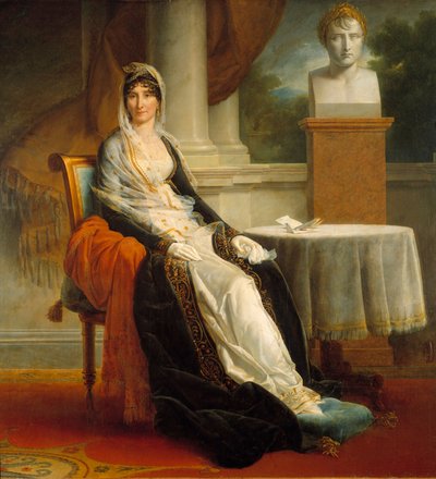 Laetitia Bonaparte (Letizia Maria Ramolino) (1750-1836) 夫人の足元の肖像。フランソワ・ジェラール（1770-1837）による絵画 1803年 日1,72x1,78 m マルメゾン、ミュゼ・デュ・シャトー - 全身のポートレイト 作： Baron François Pascal Simon Gérard