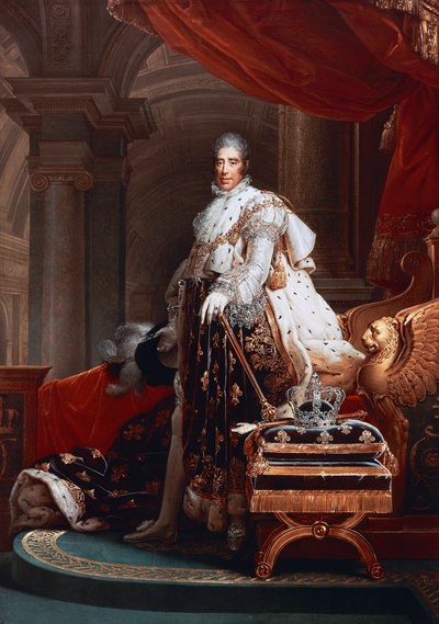 アルトワ伯爵ブルボンの聖なる衣をまとったシャルル10世の肖像（ヴェルサイユ 作： Baron François Pascal Simon Gérard