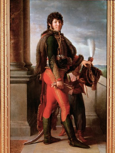ユサール軍服を着たヨアヒム・ムラットの肖像、細部（油彩・キャンバス 作： Baron François Pascal Simon Gérard