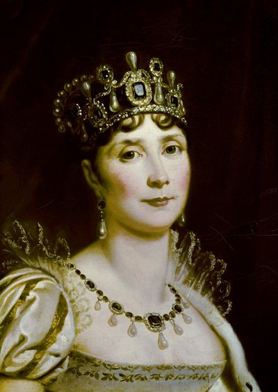 Josephine de Beauharnais (1763-1814) の肖像 皇帝の衣装を着たフランスの皇太子、顔の細部。フランソワ・ジェラール（1770-1837）による絵画 19世紀の太陽。0.85 x 0.67 m マルメゾン・ミュゼ・デュ・シャトー 作： Baron François Pascal Simon Gérard