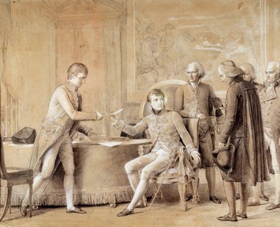 7月15日、第一執政官によるフランスとサンシゲの間のコンコルダートの署名 作： Baron François Pascal Simon Gérard