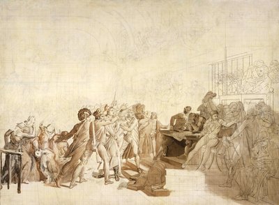 1792年8月10日、1795-9年頃（キャンバスに油とグラファイト） 作： Baron François Pascal Simon Gérard