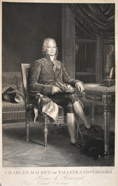 Charles Maurice de Talleyrand-Perigord、Prince of Benevent、Vice Grand Elector、パブ。 1809 作： Francois Pascal Simon Gerard