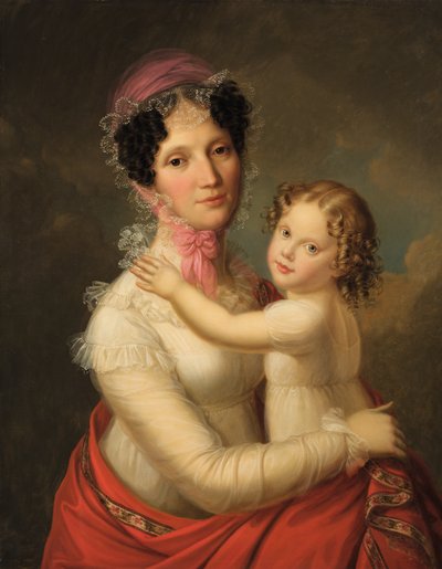 エレオノーラ・メイヤー、娘イザベラとフライフラウ・ズ・グラヴェネック 作： Francois Pascal Simon Gerard