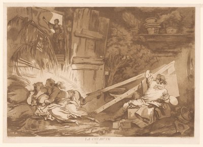 つまずく若い男が描かれている女性に落ちる La Culbute (オブジェクトのタイトル) 作： Francois Philippe Charpentier