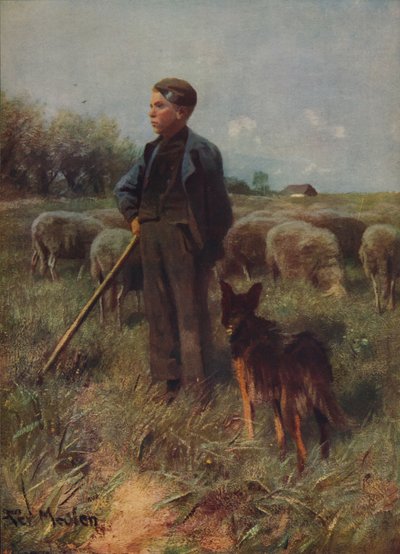 若い羊飼い、c1915 作： Francois Pieter ter Meulen