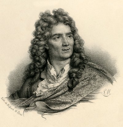 Boileau Despreaux、1636-1711、c1830。 作： Francois Seraphin Delpech