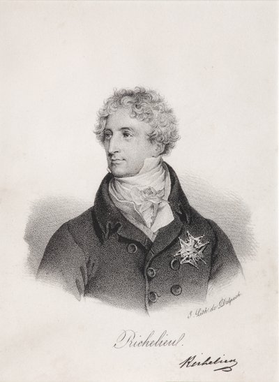 1820年代、リシュリュー公、アルマンエマニュエルデュプレシスの肖像 作： Francois Seraphin Delpech