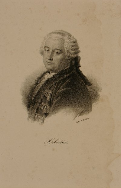 クロード・アドリアン・ヘルヴェティウスの肖像（1715-71） 作： Francois Seraphin Delpech