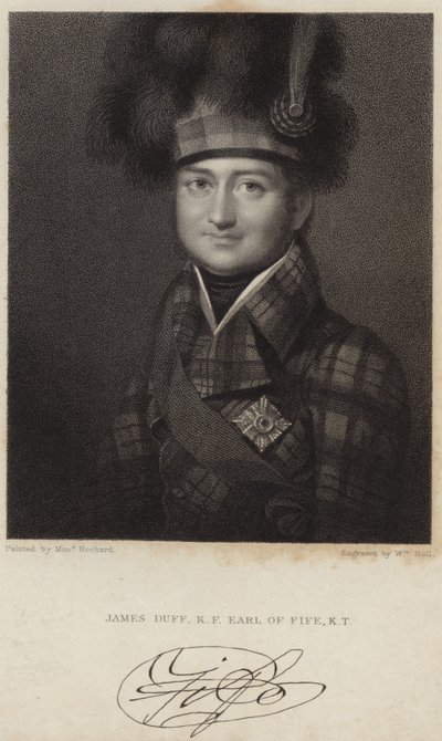 ジェームズ・ダフの肖像。ファイフ伯爵 作： Francois Theodore Rochard