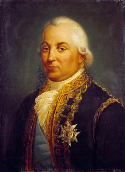 スフレンの吏員（1729年～1788年）であるピエール・アンドレ・ド・スフレン・ド・サントロペ（サントロペ）の肖像。マチュー・ラティル（1796-1890）の絵画 作： Francois Vincent Mathieu Latil