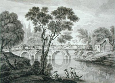 サイオンハウスの庭園のための廃墟の橋のデザイン」（1778年刊）（エングレーヴィング 作： Francois Vivarez