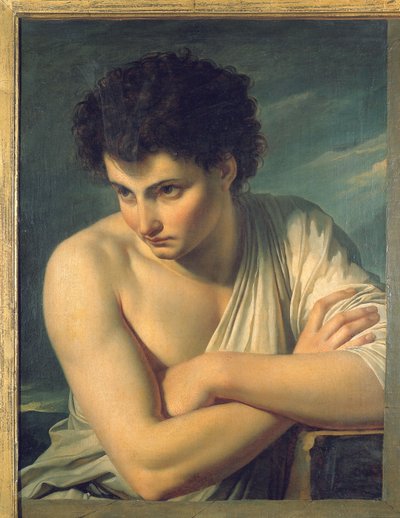 アルカディアンの羊飼いに扮した若者 作： Francois Xavier Fabre