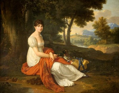 ポーランド語：ミハウ・スコトニツキの妻、エルジビエタ・スコトニツカ（1781-1849）の肖像画。 作： フランソワ・ザビエル・ファーブル