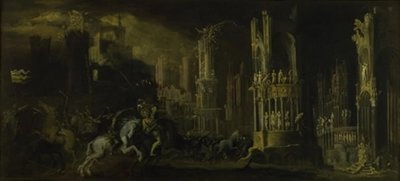 サウロの改宗を伴う建築ファンタジー (聖パウロ) 作： Francois de Nome