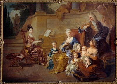 フランクヴィルの家族フランソワ・デ・トロイ（1645〜1730）の絵 作： Francois de Troy
