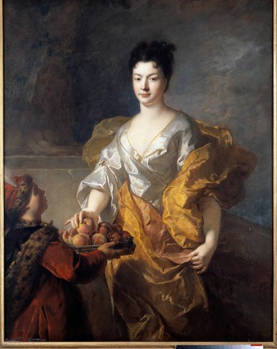 フォース公爵夫人の肖像。フランソワ・デ・トロイ（1645 - 1730）の絵画 作： Francois de Troy
