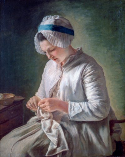 若い女性の仕事、c1725-1778 作： Francoise Duparc