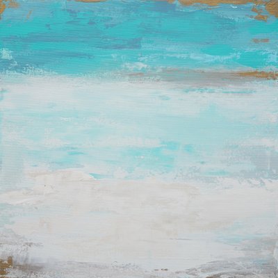 海岸の青緑色の海景 作： Françoise Wattré